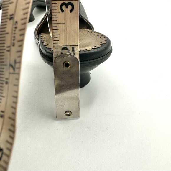 MPULSE DARK BROWN CHOCOLATE MULE  KITTEN HEELS LEATHER SHOE Y2K VINTAGE SHOES 40 - Picture 14 of 17